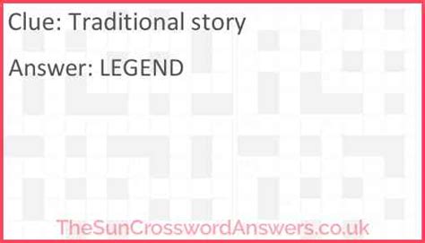 traditional story crossword clue